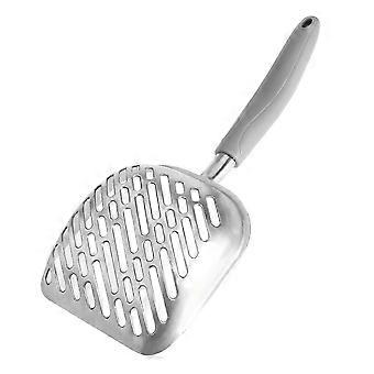 Cat Litter Scoop Metal Pet Litter Scoop for Pets Use Ueetek Long Handle Durable Grey