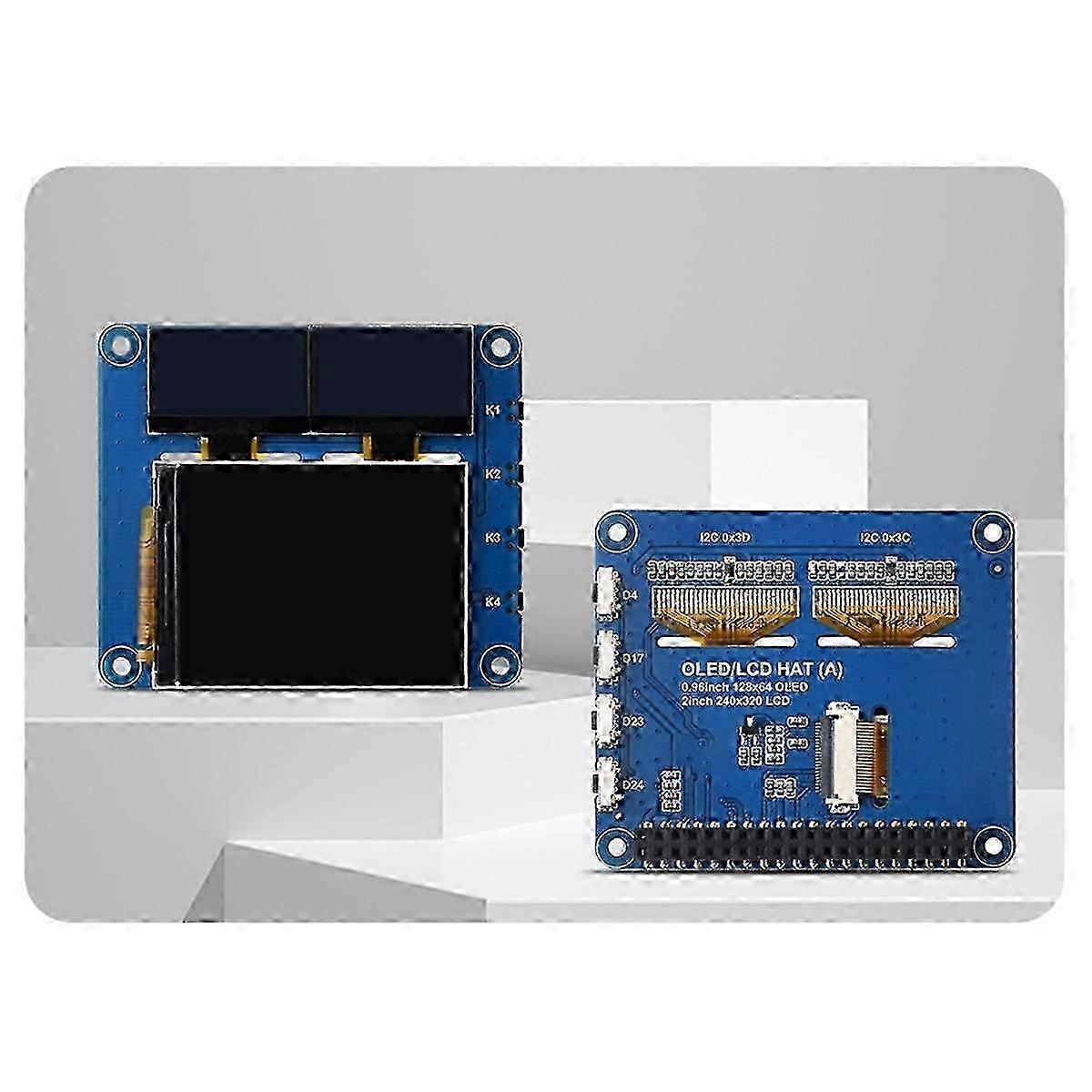 2-Inch LCD Screen With OLED Display Module HAT Kit for Raspberry Pi Zero, 2, 3, and Model B Expansion
