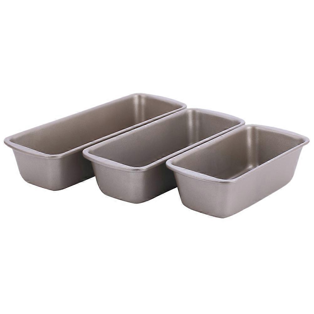 Reusable Carbon Steel Loaf Pan for Bread Baking 3Pcs Rectangular Toast Tray