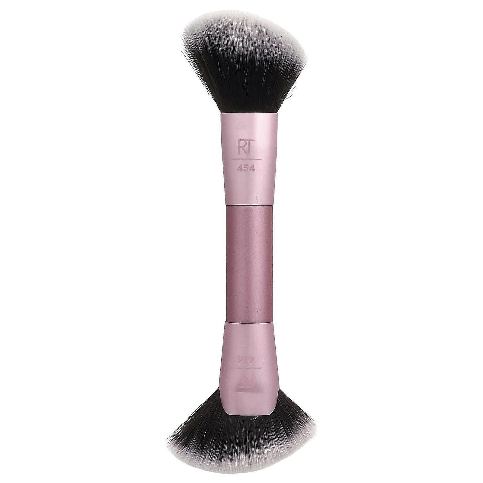 Real Techniques, Angled Fan Finishing Brush, 1 Brush, 2-Pack