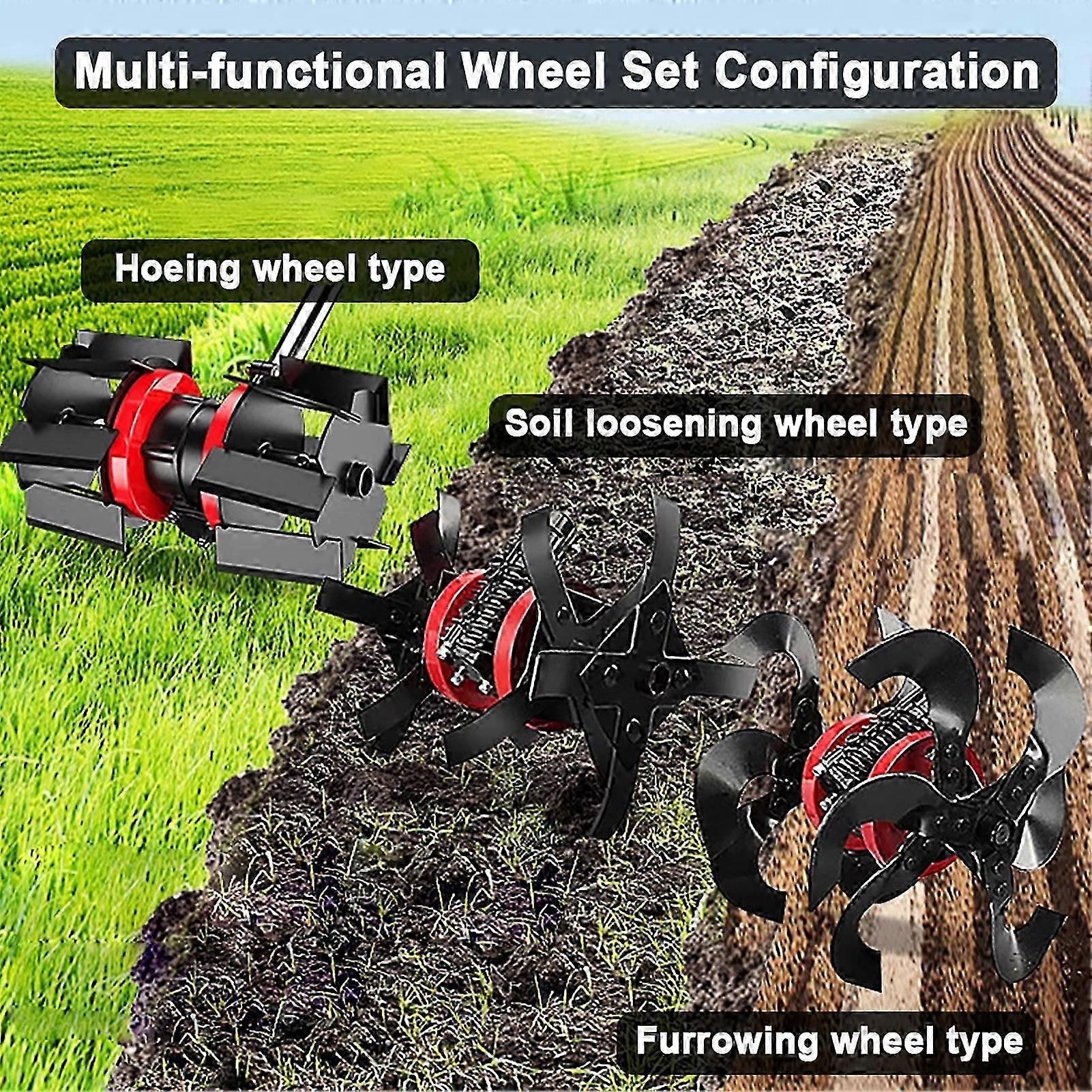 Multifunctional Lawn Mower Accessory with 3 Interchangeable Wheels