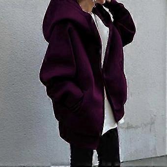 Women's Hooded Sweatshirt Jacket Casual Long Sleeve Zipper Cozy Winter Wear