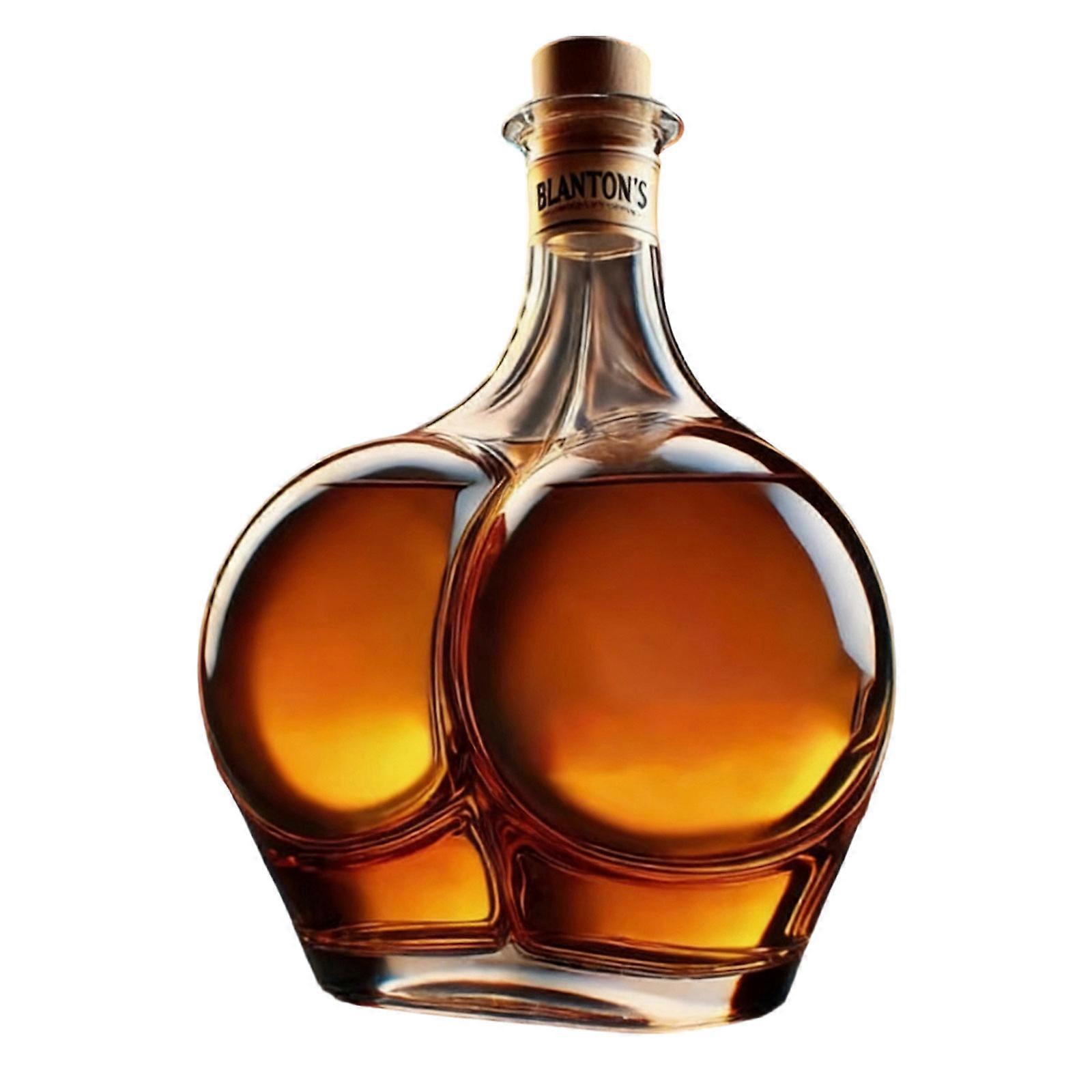 Bouteille distributrice de whisky au design original et amusant, carafe à whisky pour adultes, 750 ml, en verre multicolore