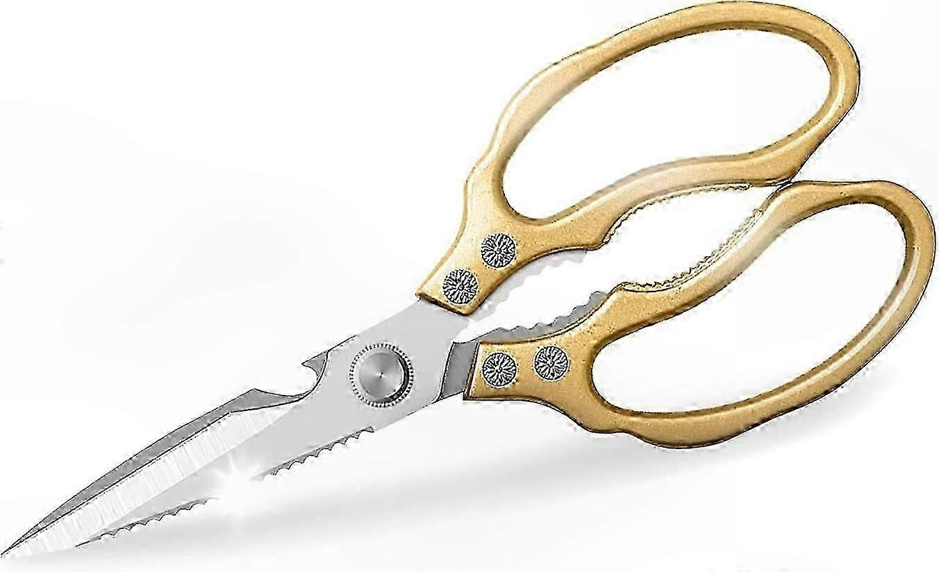 Premium Multi-Function Heavy-Duty Kitchen Shears for Cooking Tasks (Gold) EF