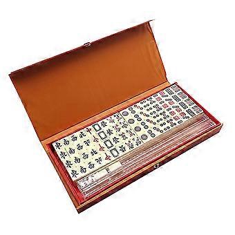 Chinesisches Mahjong-Set, 144 Kacheln, chinesisches Mahjong-Spiel, Reise-Mahjong-Set