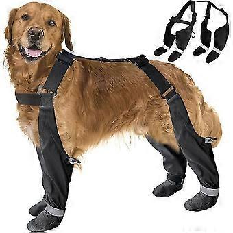 Hundestiefel mit Hosenträgern, große Hunde-Regenstiefel, wasserdichte Hunde-Winterstiefel/Schneehosen, PawProtectors Leggings-Schuhe, Neuheit S04