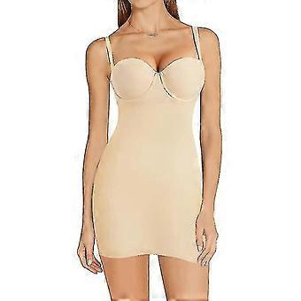 Damen-Unterkleid mit integriertem BH, figurformende Shapewear, nahtloses Oberteil mit glattem Rücken zum Unterkleiden