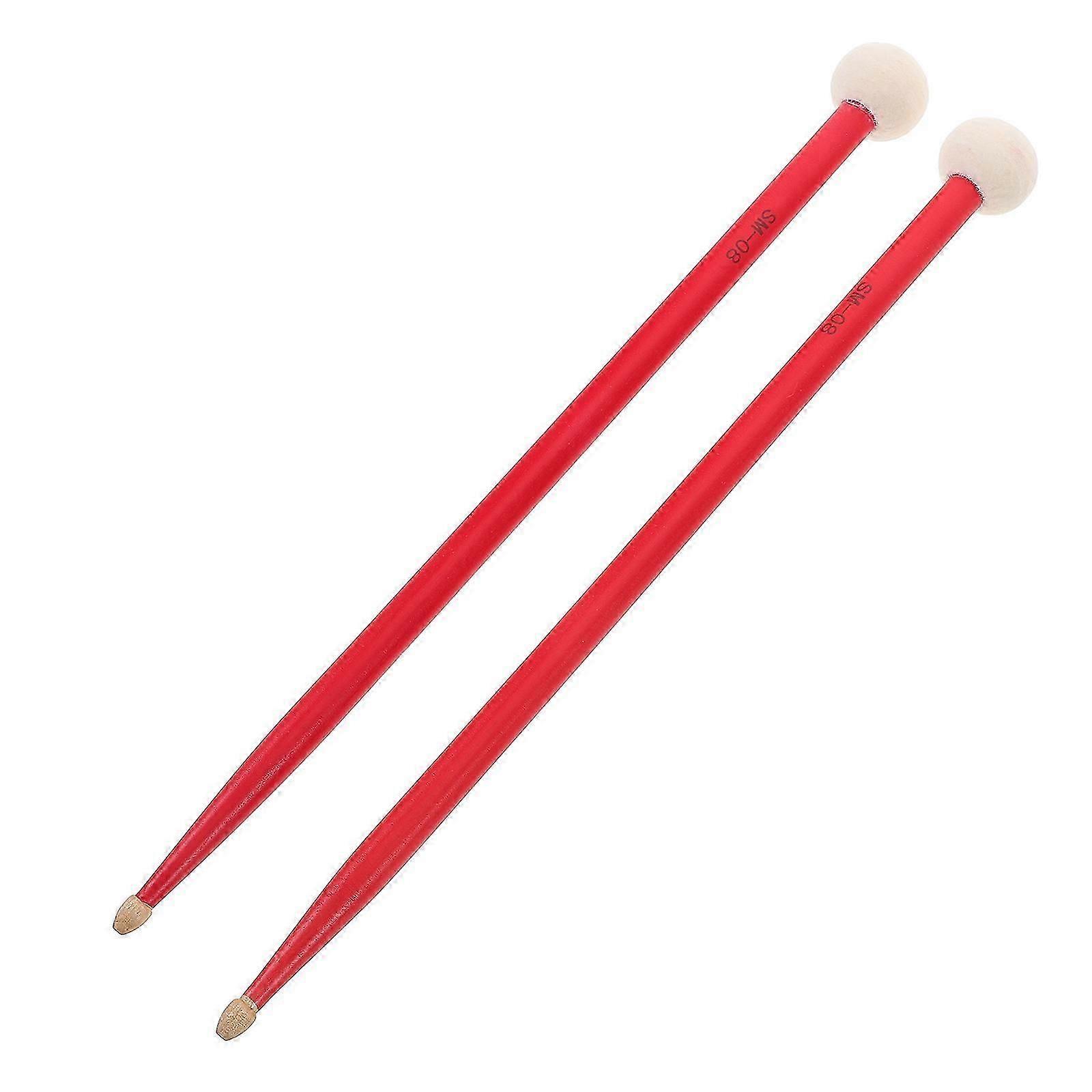 Drum Mallets Maple Percussion Instruments Home Practice Dualhead Design Cylindrical 1Pair