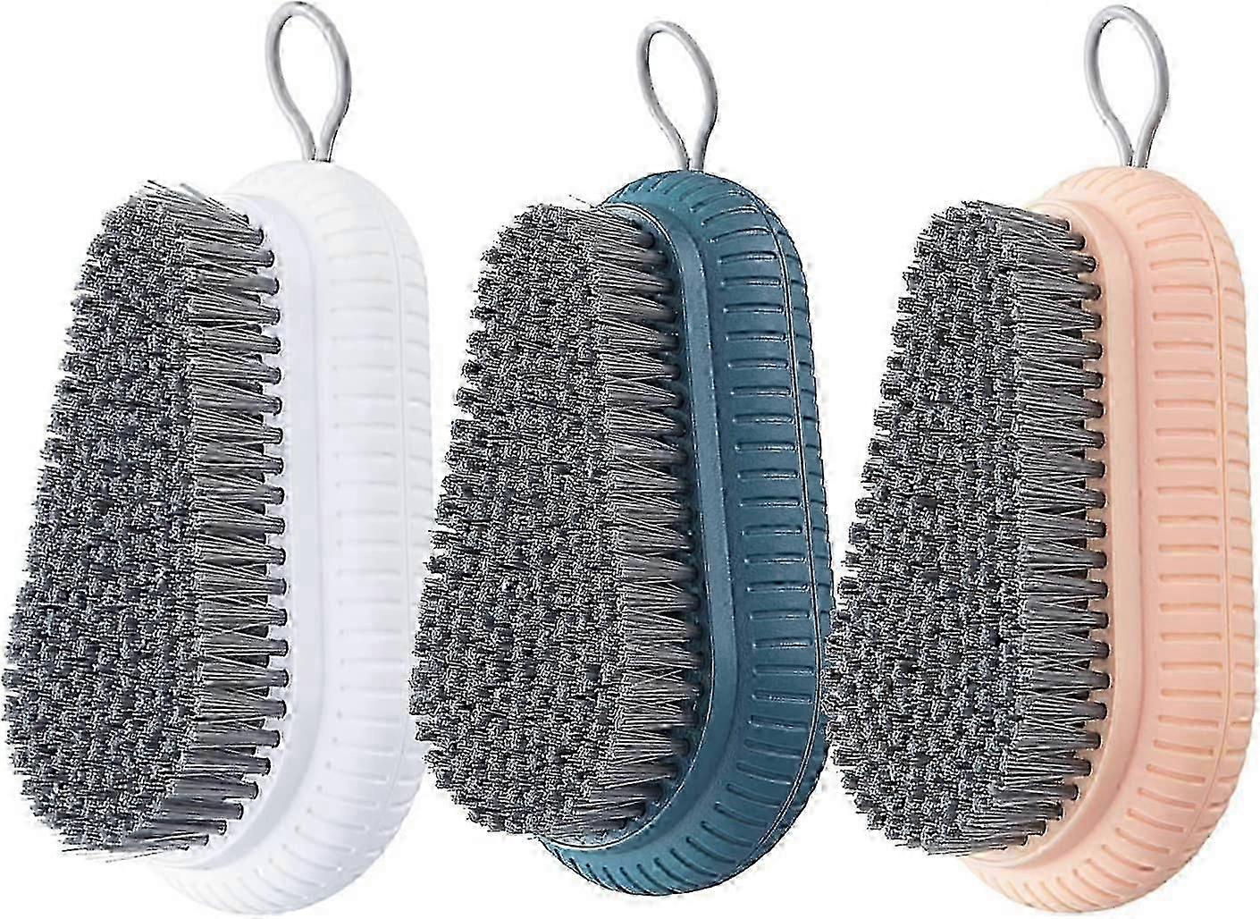 Soft Clothes Brush,3PCS Handheld Cleaning Brush(Yellow,Red,Blue) Edition a
