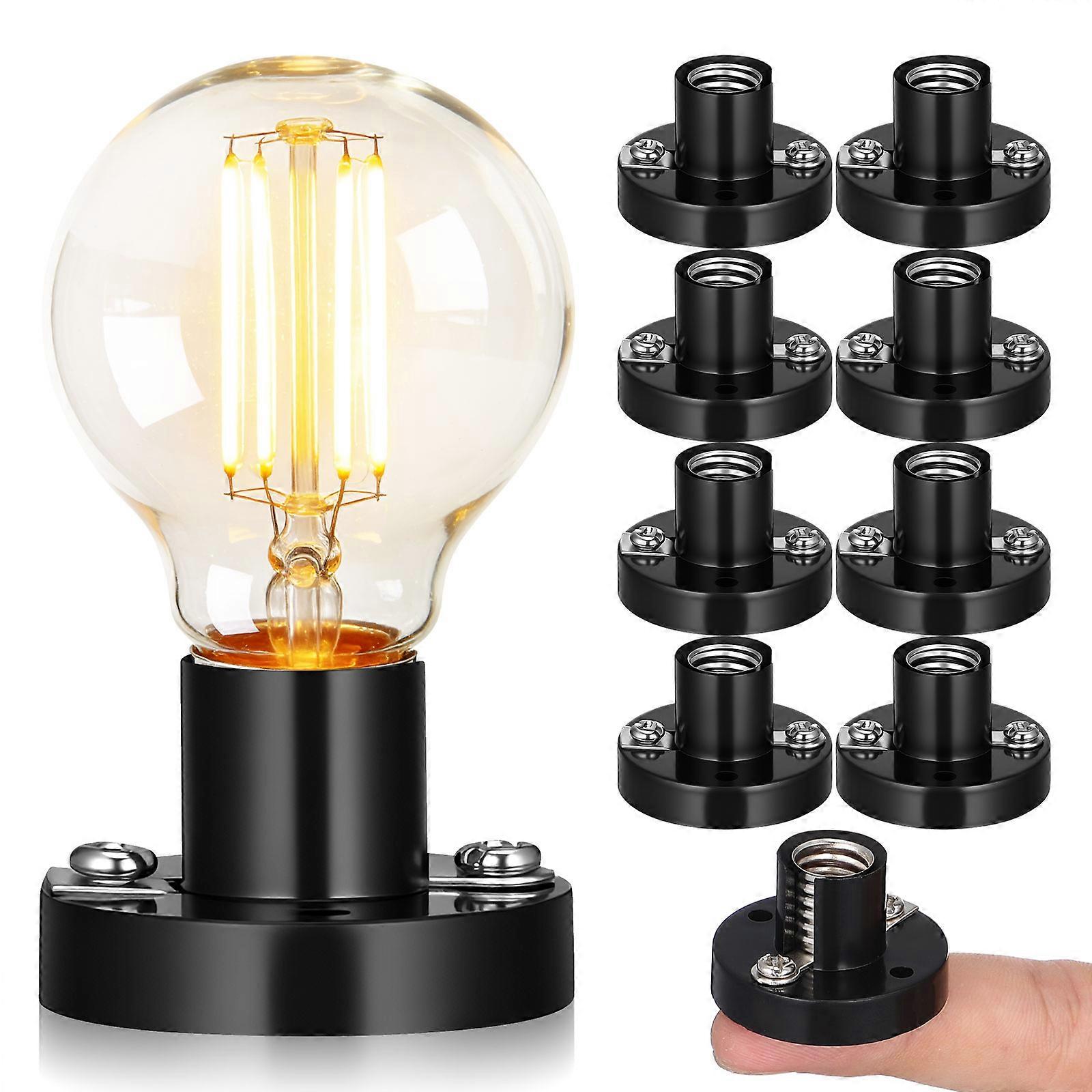 10pcs Miniature Bulb Holder Physics Electronic Experimenting Bulb Base Screw Socket Lamp Base