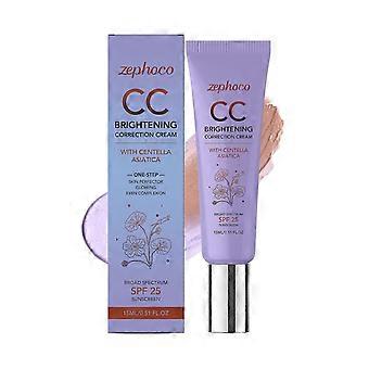 3 CC Cream termosensibili (viola), trucco base idratante leggero e naturale per un effetto levigante e duraturo, alta qualità.