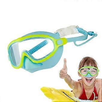 Lunettes de natation avec couvre-nez, lunettes antibuée, antibuée, étanches, imperméables, lunettes de snorkeling, équipement pour enfants à partir de 416 ans bleu)