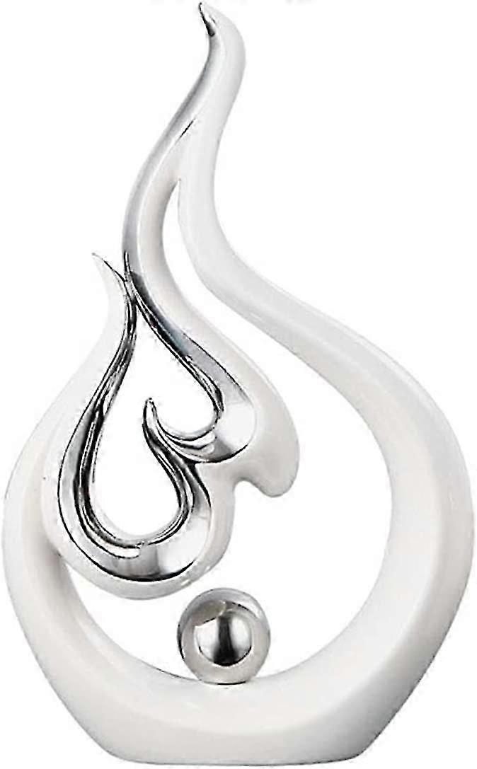 Creative Simple Abstract Sculpture,Plating Flame Ornaments(Large)