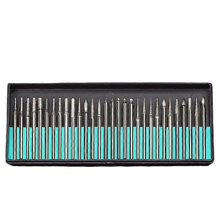 Diamond Drill Bits Burr Set 30pcs Set Handle diameter 3mm