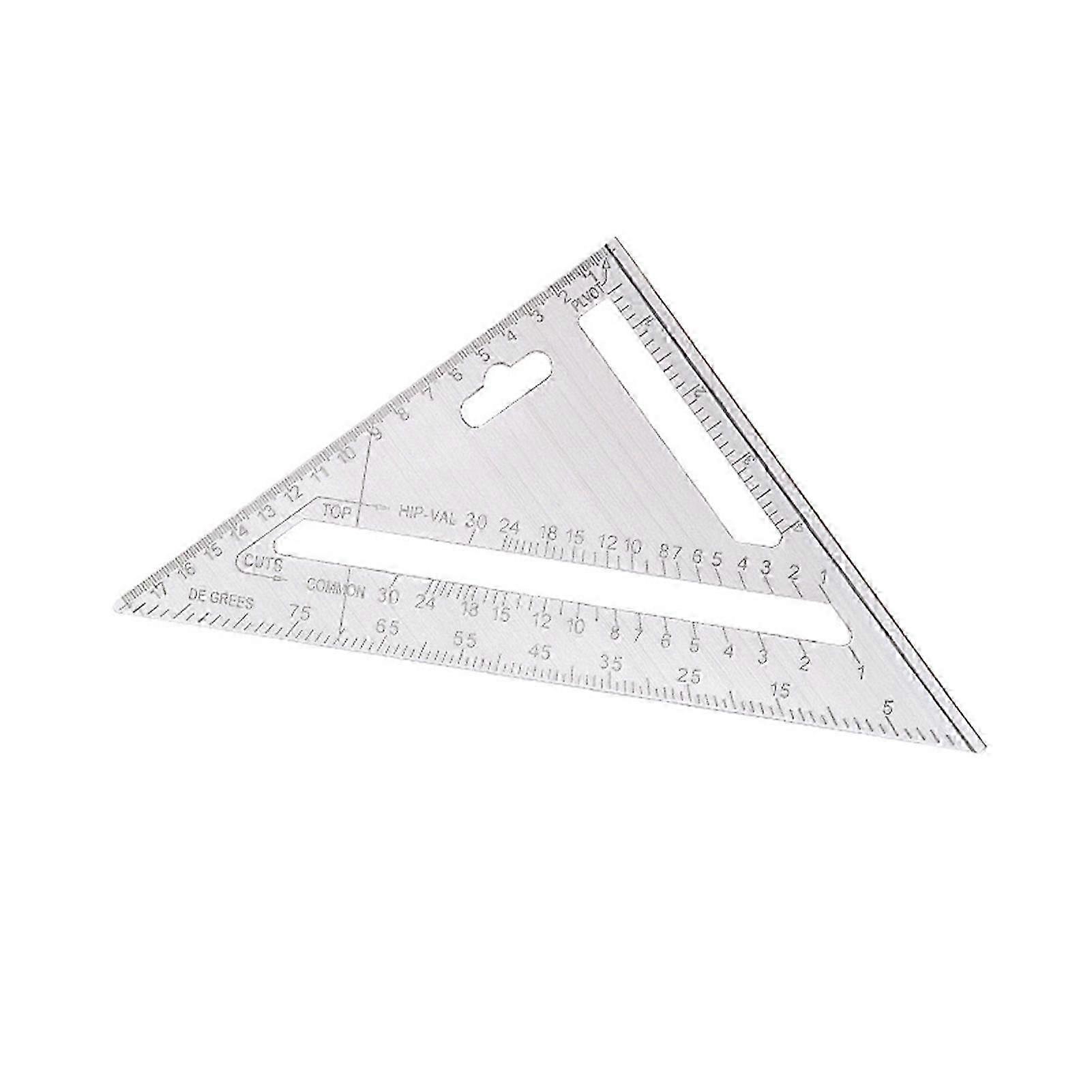Triangle Ruler High Precise Compact Portable Multi-Functional Double Laser-Etched Ruler Carpenter Measuring Layout Tool
