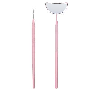 Lash Lift Tool Eyelash Grafting Mirror Kit for Salon 3Sets Pink