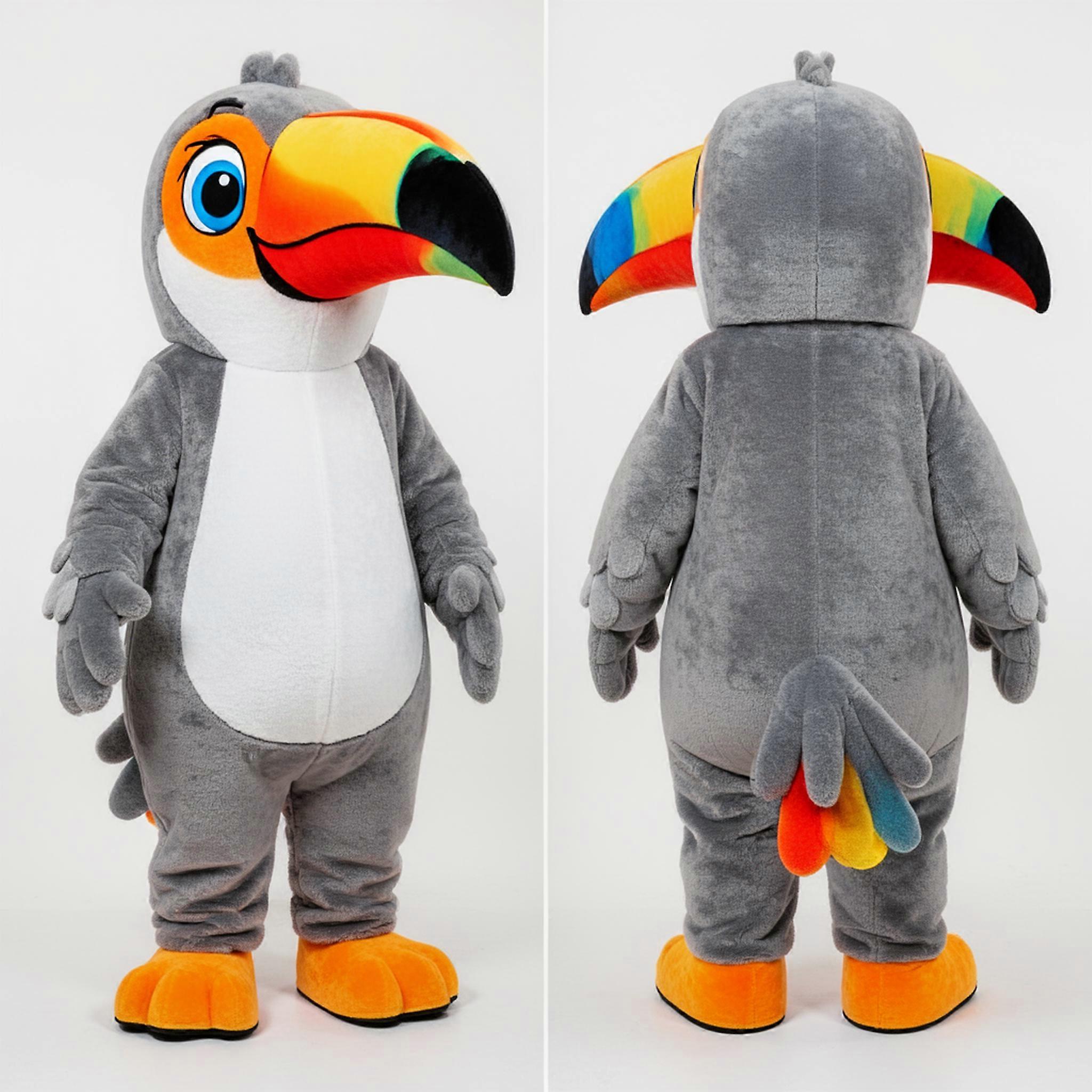 MASTICOT Vibrant Gray Toucan Mascot