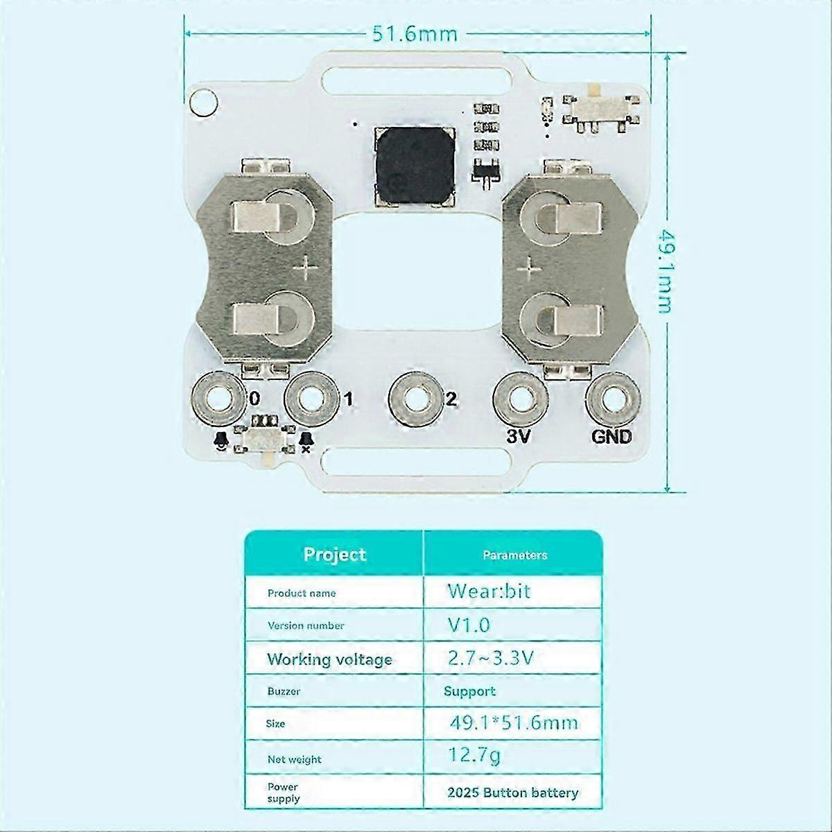 Wearbit Watch Strap Kit for MicrobitV2 Programmable Development Board