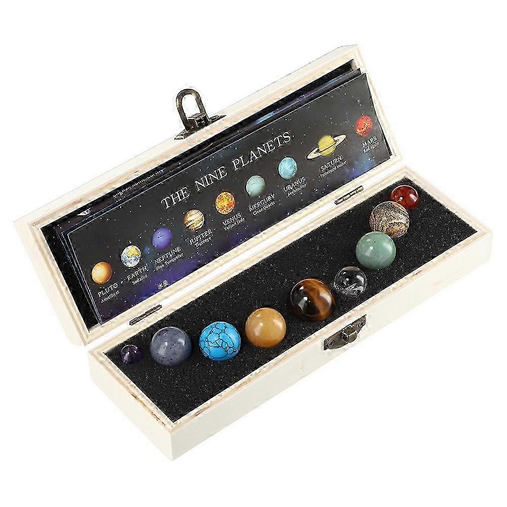 Nine Planet Gemstone Desk Display Set
