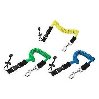 Sky-Blue Elastic Paddle Leash Cord for Kayak Use with Safety Hook