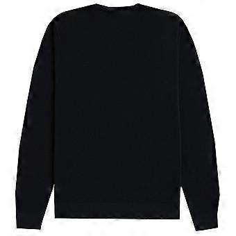 Men's Fred Perry Men's Navy Cotton Pique Knitted Jumper