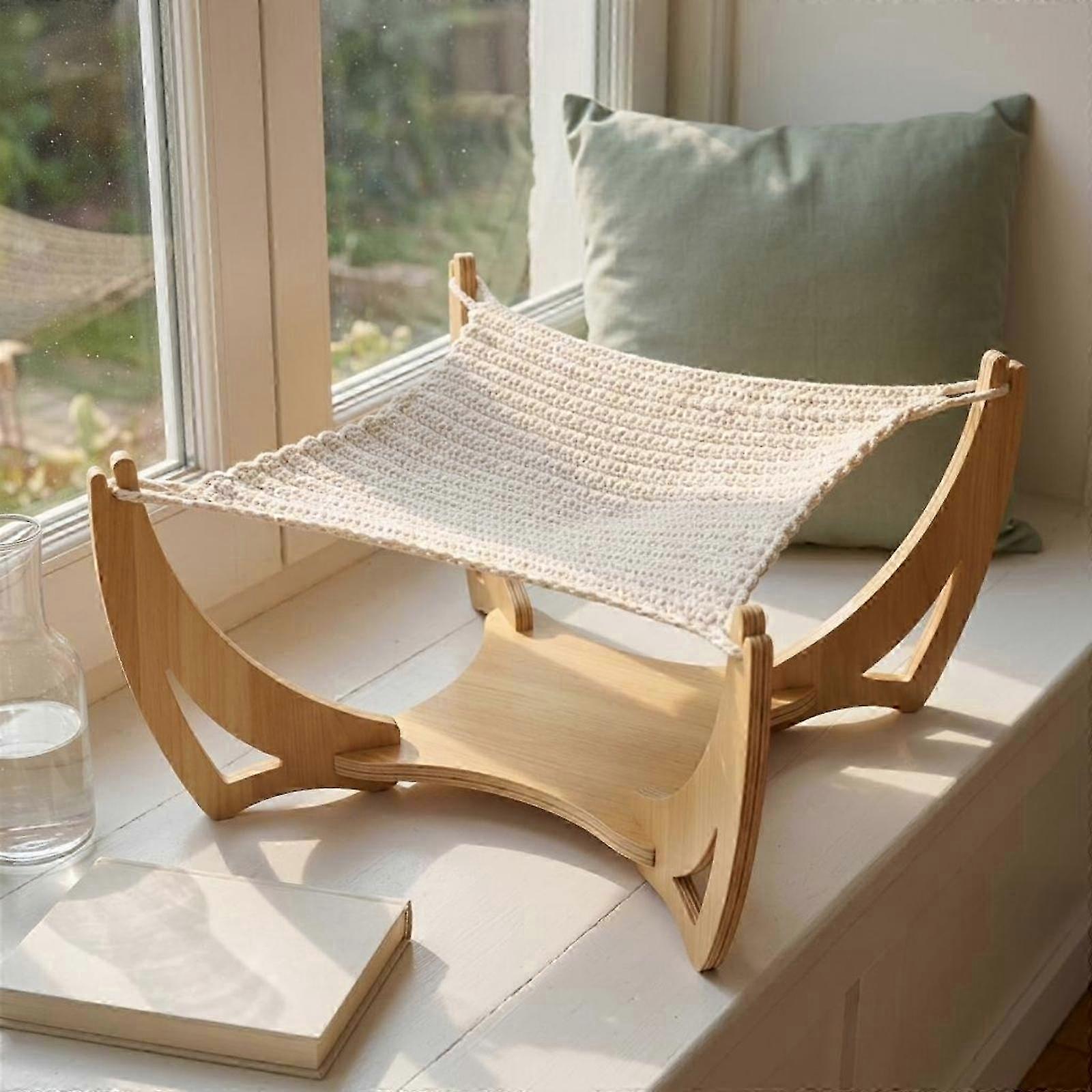Suspended Crocheted Cat Hammock Bed