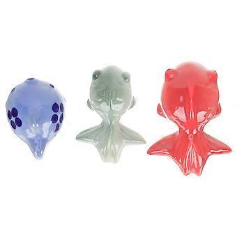 Ceramic Fish Tank Decor Floating Decor with 3Pcs Floating Goldfish for Aquarium