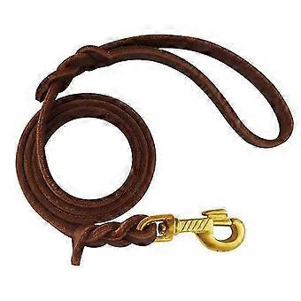 Braided Genuine Leather Dog Leash