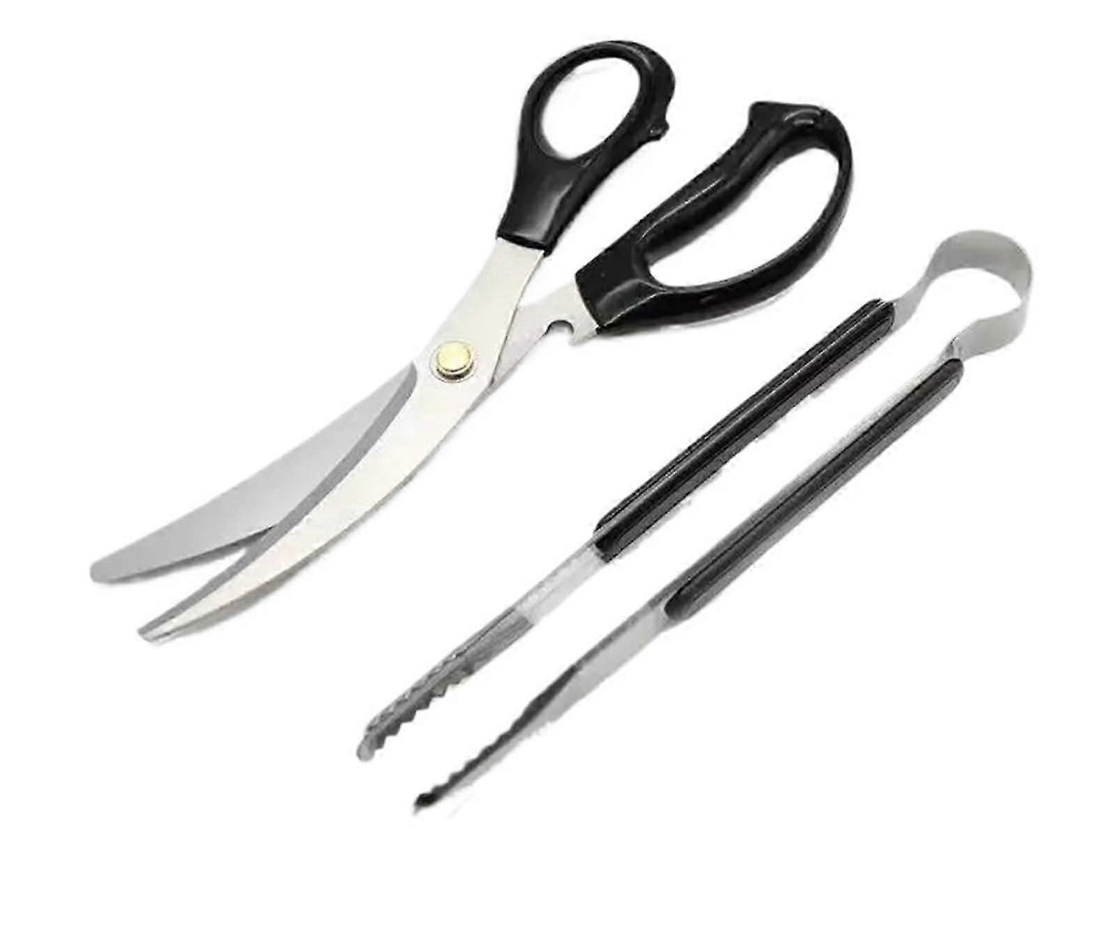 BBQ Shears Tongs Combo Heat Resistant