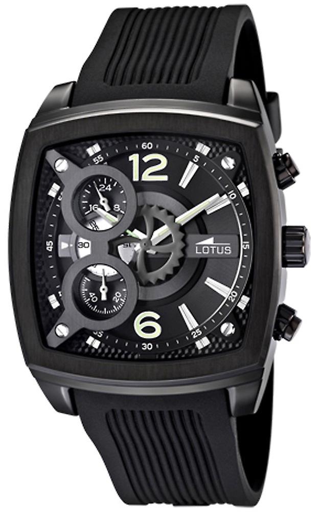 Lotus Khrono Quartz Analog Man Watch with L10110/1 Rubber Bracelet