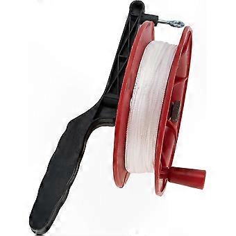 Outdoor Kite Flying for Kids Kite Line Winder with Lock, 10cm Red Wheel with 100m String, 2-Pack
