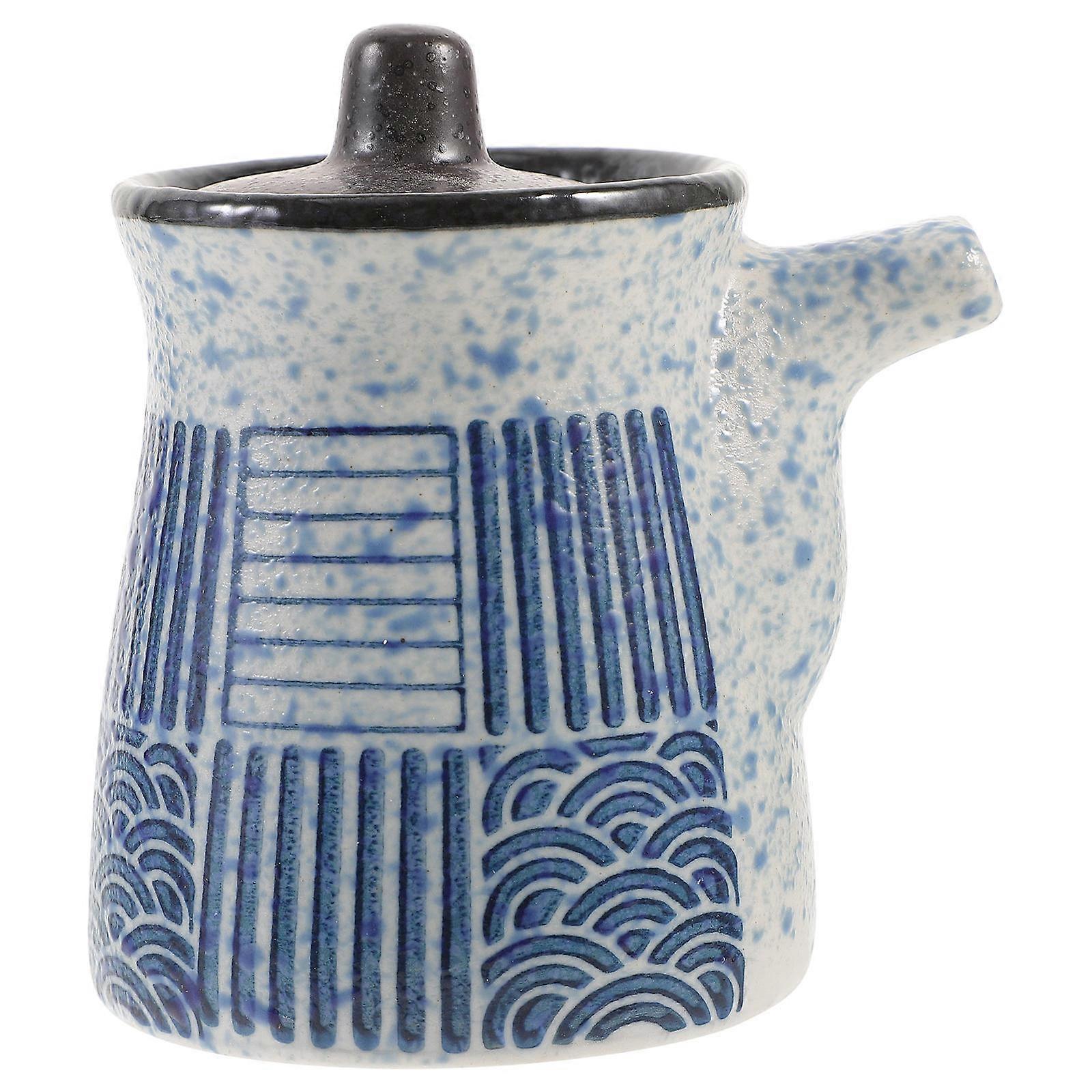 4Pcs Ceramic Soy Sauce Container Kitchen Dining Room Cooking General Consumers Dispensing Function