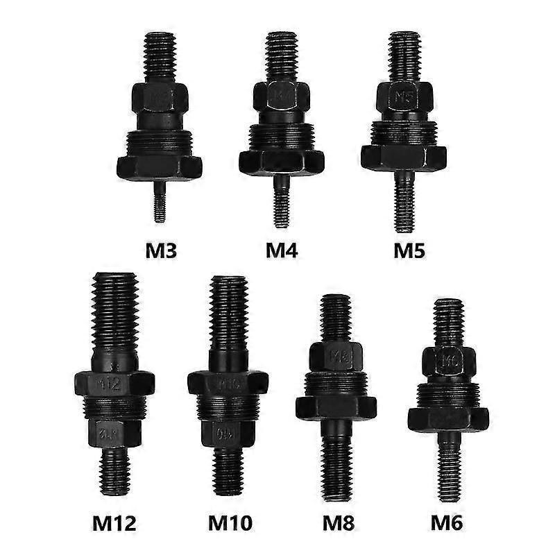 Threaded Mandrel Rivet Nut Tool Adapter Compatible with Riveter Machine Replacement Pull Rod Riveting Heads Accessory for Riveting Work