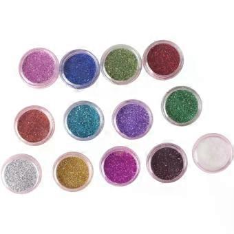 12 Boxes Mixed Colors Glitter Eye Shadow Powder Pigment