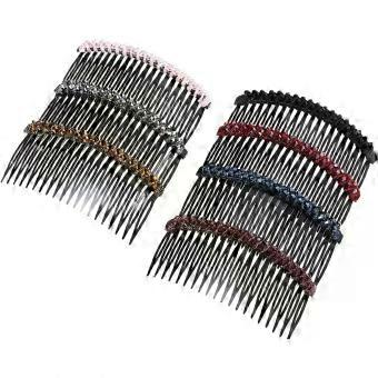 14pcs Women Teeth Hair Comb Hair Clip Clamp Rhinestone Side Comb for Wedding Accessories and Festival Women Girls Accessories Random Color