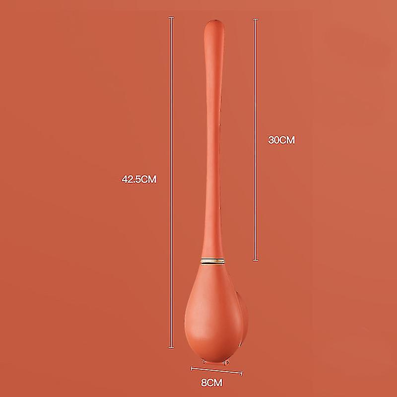 Silikoni wc-harja ja pidike Aseta seinään asennettu wc-kulho puhdistusharja