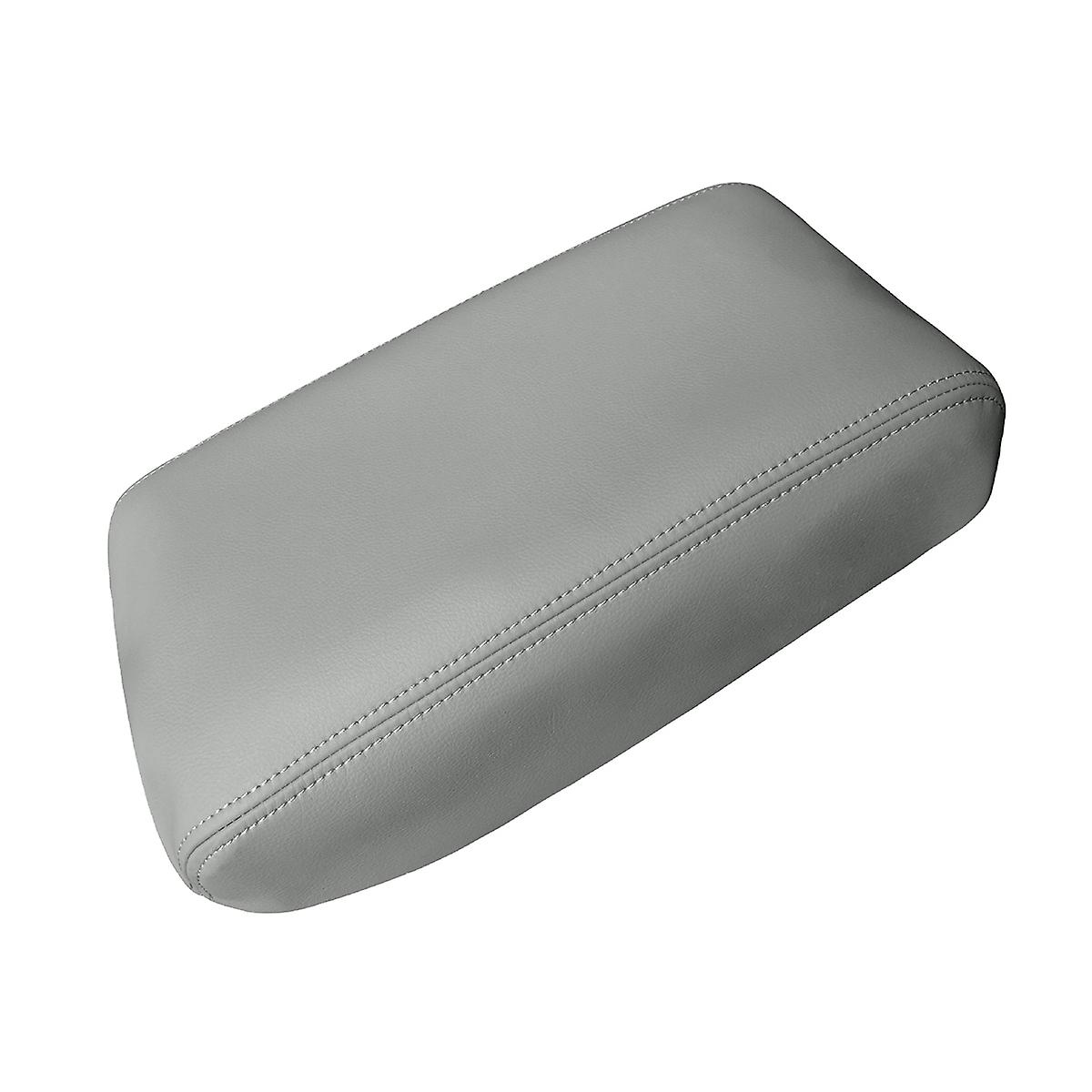 For 2009 - 2014 Car Microfiber Leather Console Armrest Panel Cover Protective Grey