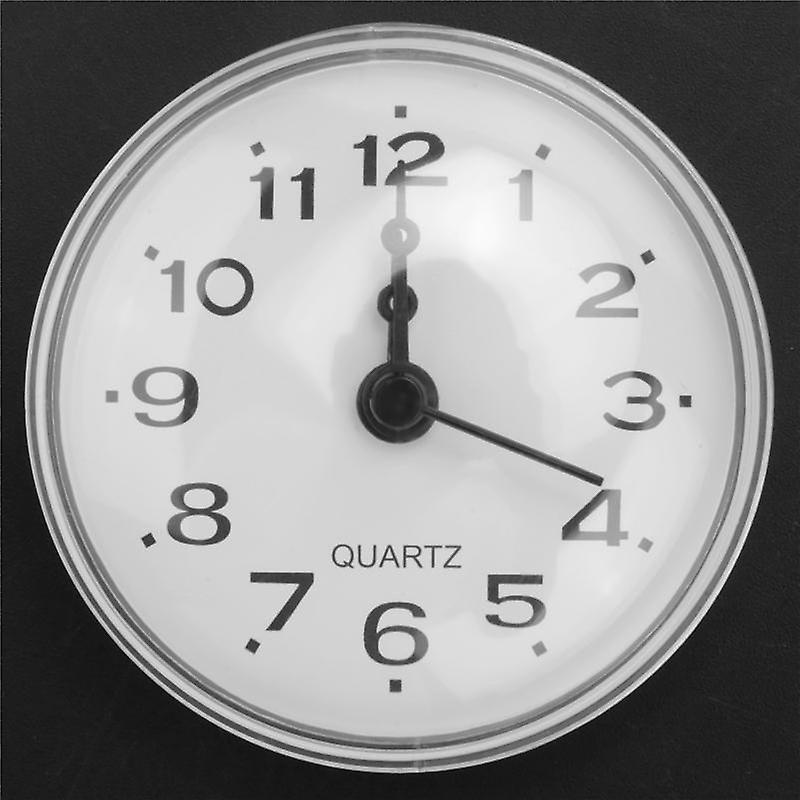 7cm Waterproof Kitchen Bathroom Shower Clock Suction Cup Sucker Wall Black