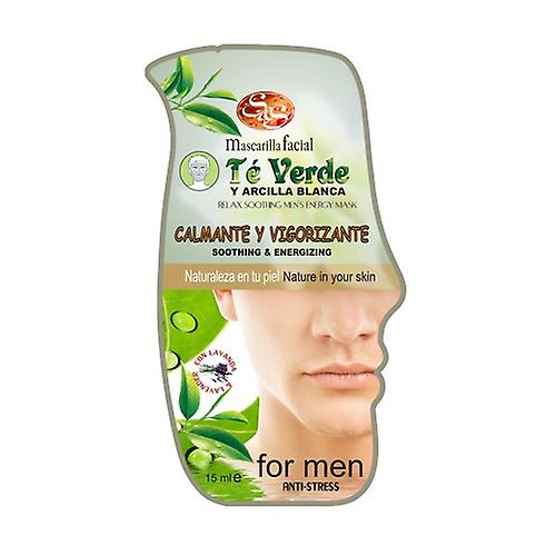 Green Tea and White Clay Man Face Mask 15 ml of cream