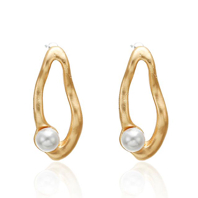Minimalist Gold Color Earrings Metal Large Circle Geometric Round Big Earrings For Women Girl Wedding Party Jewelry Wholesale