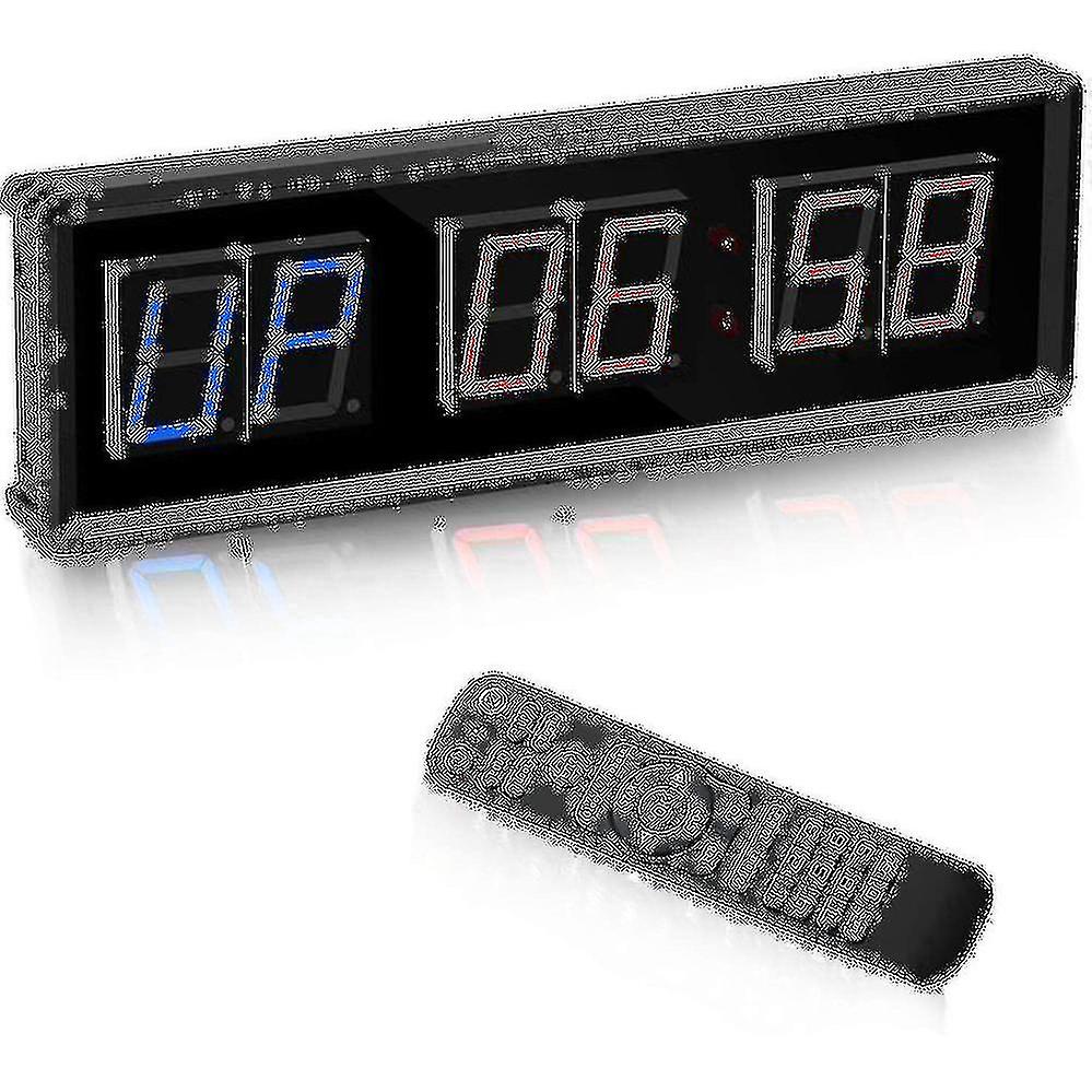 Gym Timer,led Interval Timer Digital Countdown Wall Clock Fitness Timer,1.5inch Digits Down/up Cloc