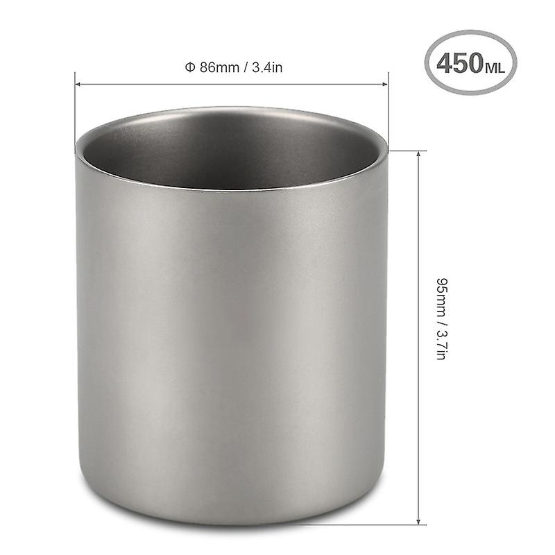 450ml Titanium Double Wall Insulated Water Cup