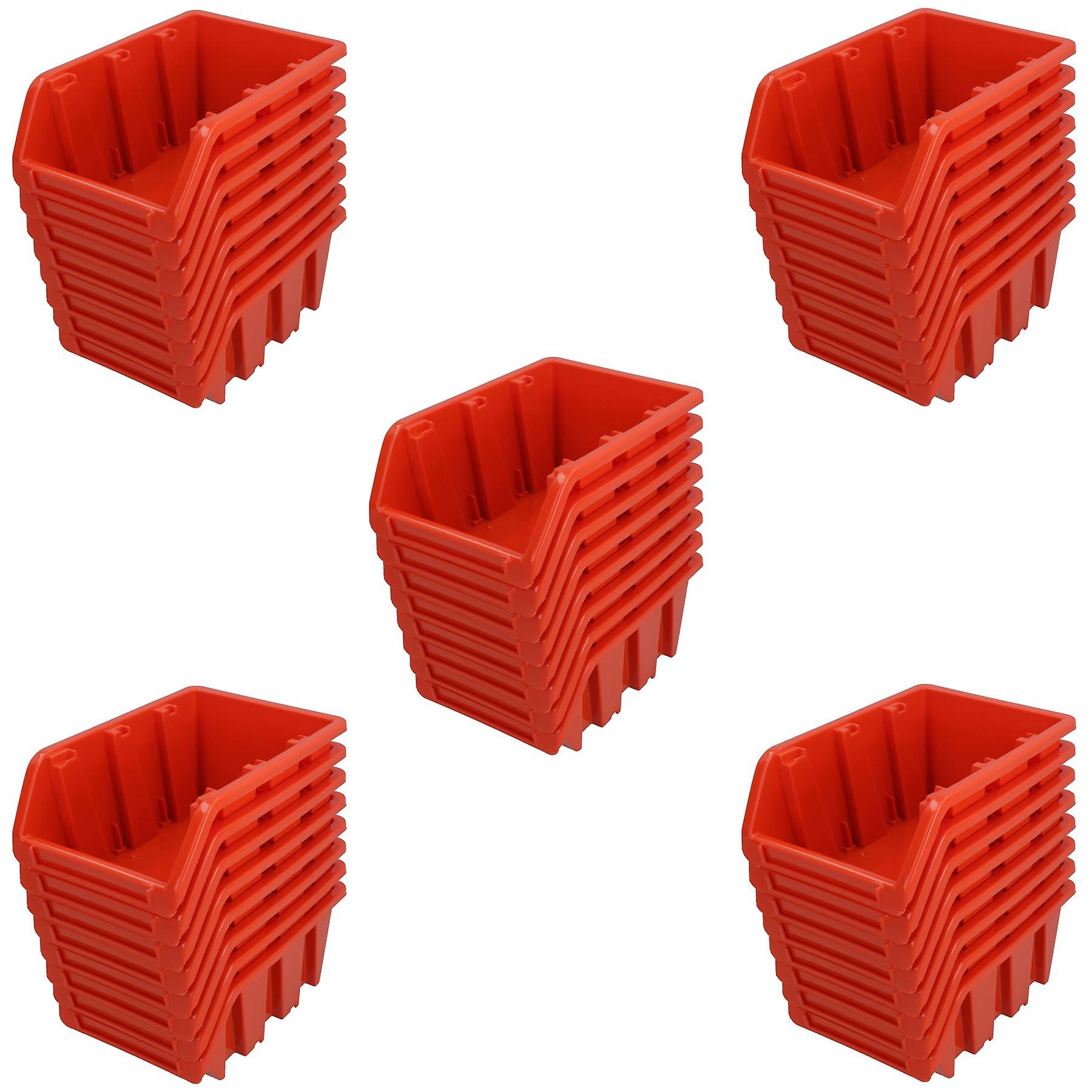 Stacking Bin Boxes Wall or Stack for Garage Workshop Storage 165 x 105 x 75 40pc