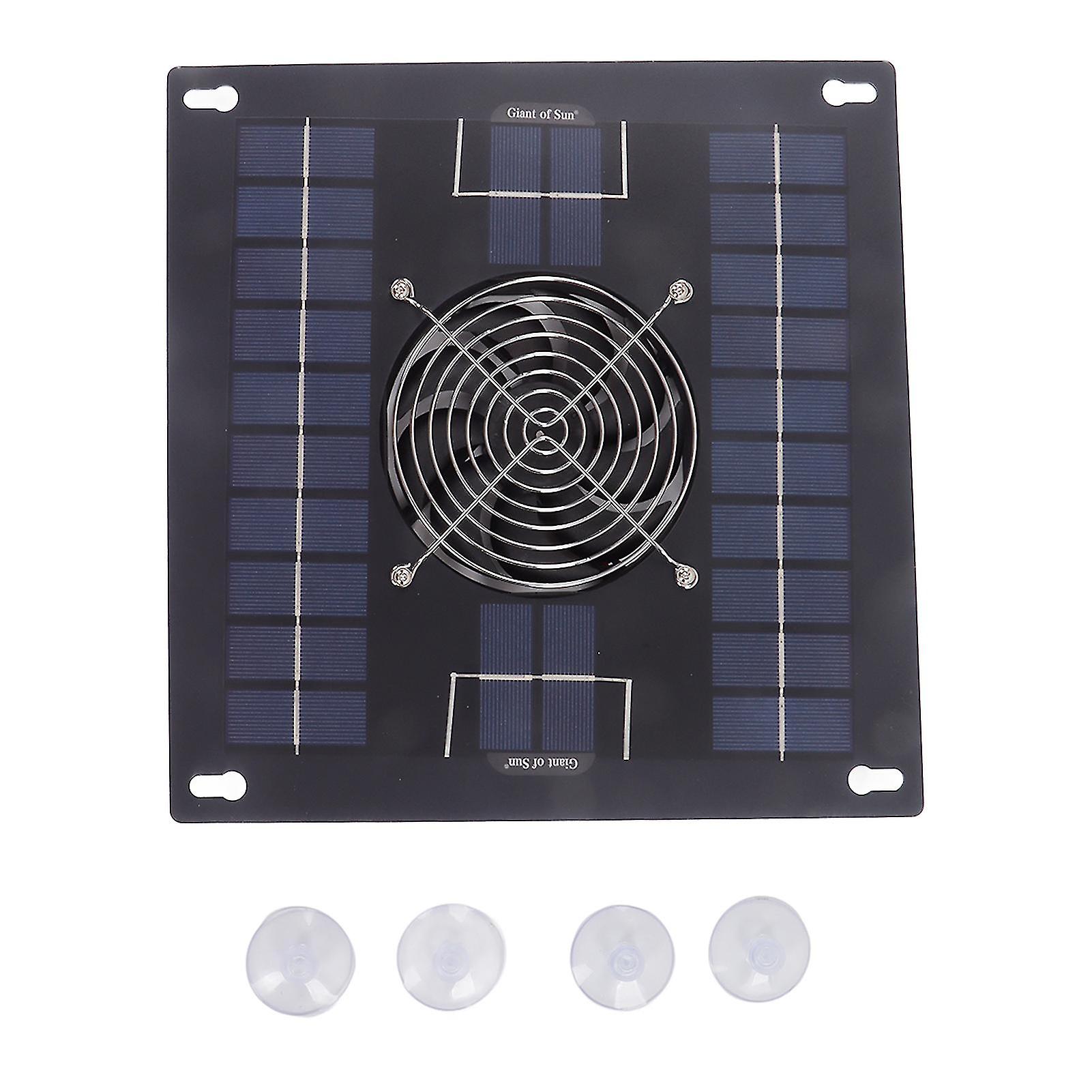 Solar Powered Exhaust Fan, Monocrystalline Solar Panel Fan Kit for Chicken Coop, Greenhouse, Cabin