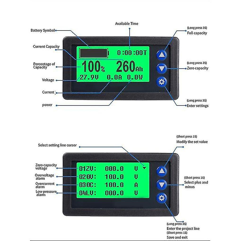 Dc 6.5v To 100v 20a Digital 4 In 1 Voltage Current Kwh Watt Power Dc 6.5v To 100v 20a Digital 4 In 1 Voltage Current Kwh Watt Power
