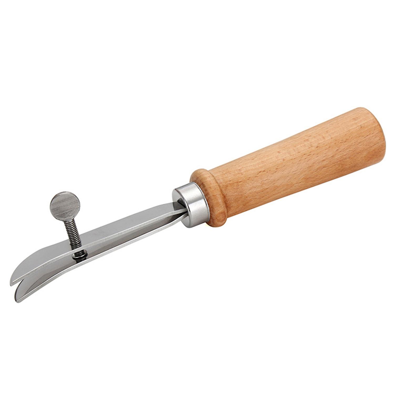 Leather Edge Groover Adjustable Wooden Handle Easy to Hold Ergonomic Multifunctional DIY Clothes Lea