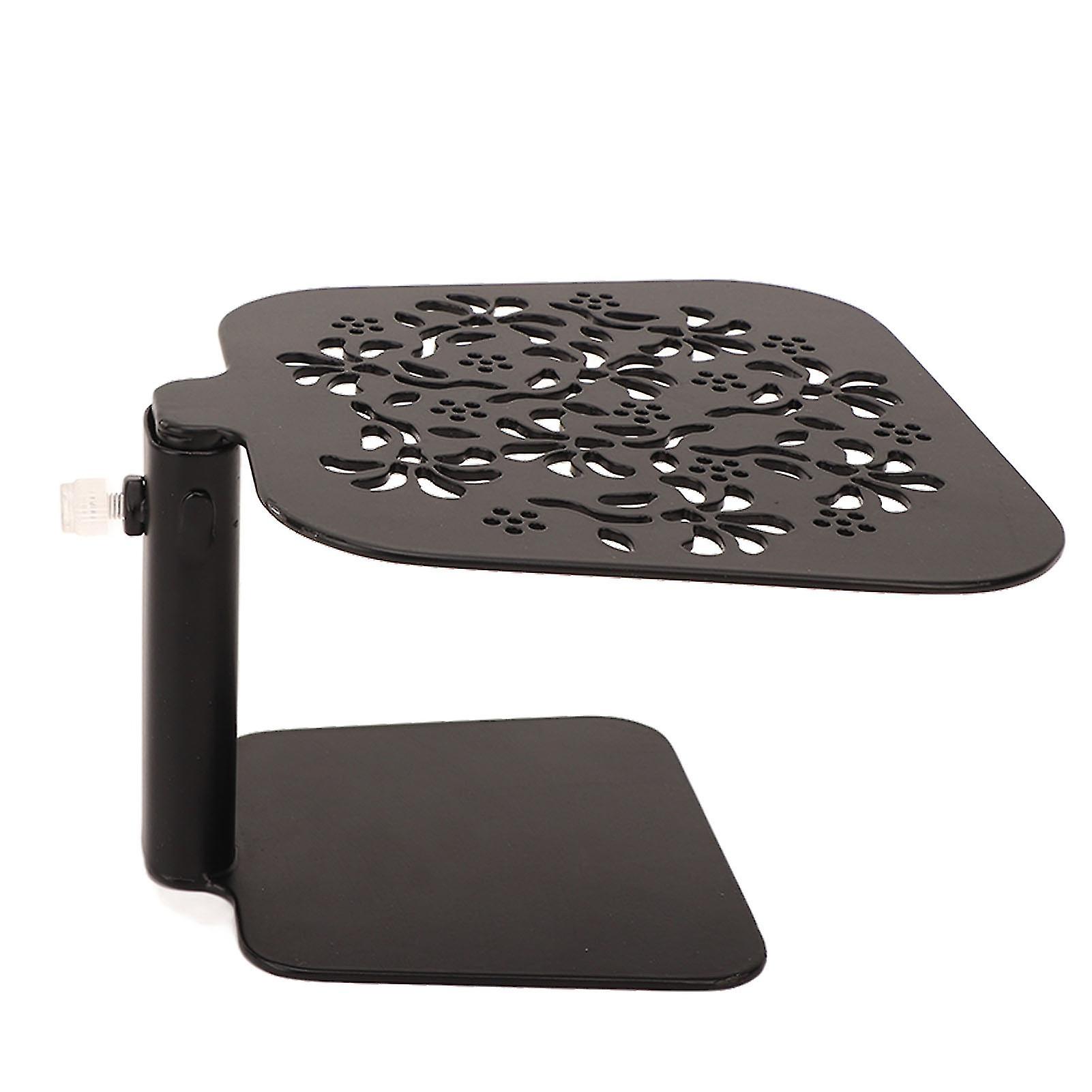 Carbon Steel Coffee Weighing Rack with Adjustable Height, Waterproof Scale Protection Stand, and Rod for Coffee Machine(Black Cherry Blossom)
