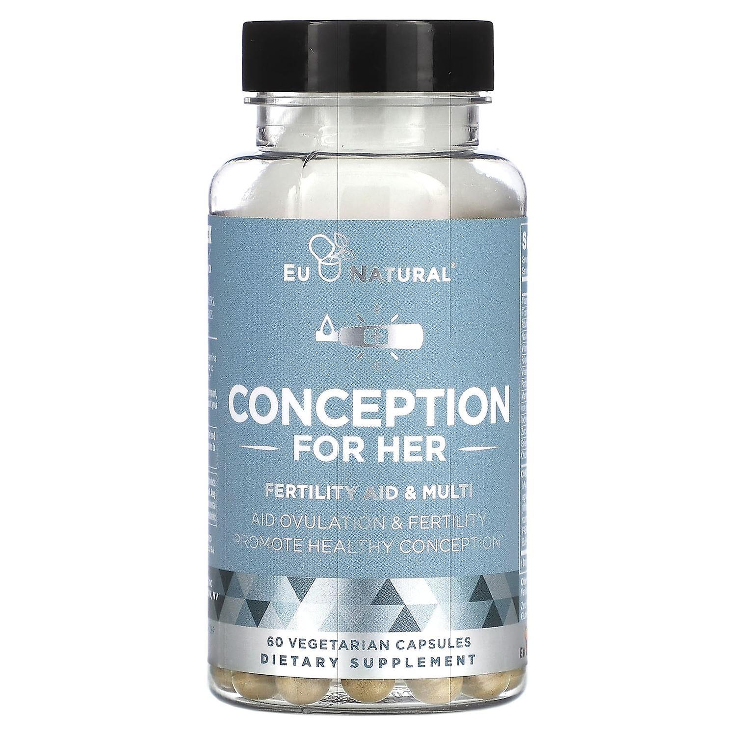 Eu Natural, Conception for Her, Fertility Aid & Multi ,  60 Vegetarian Capsules