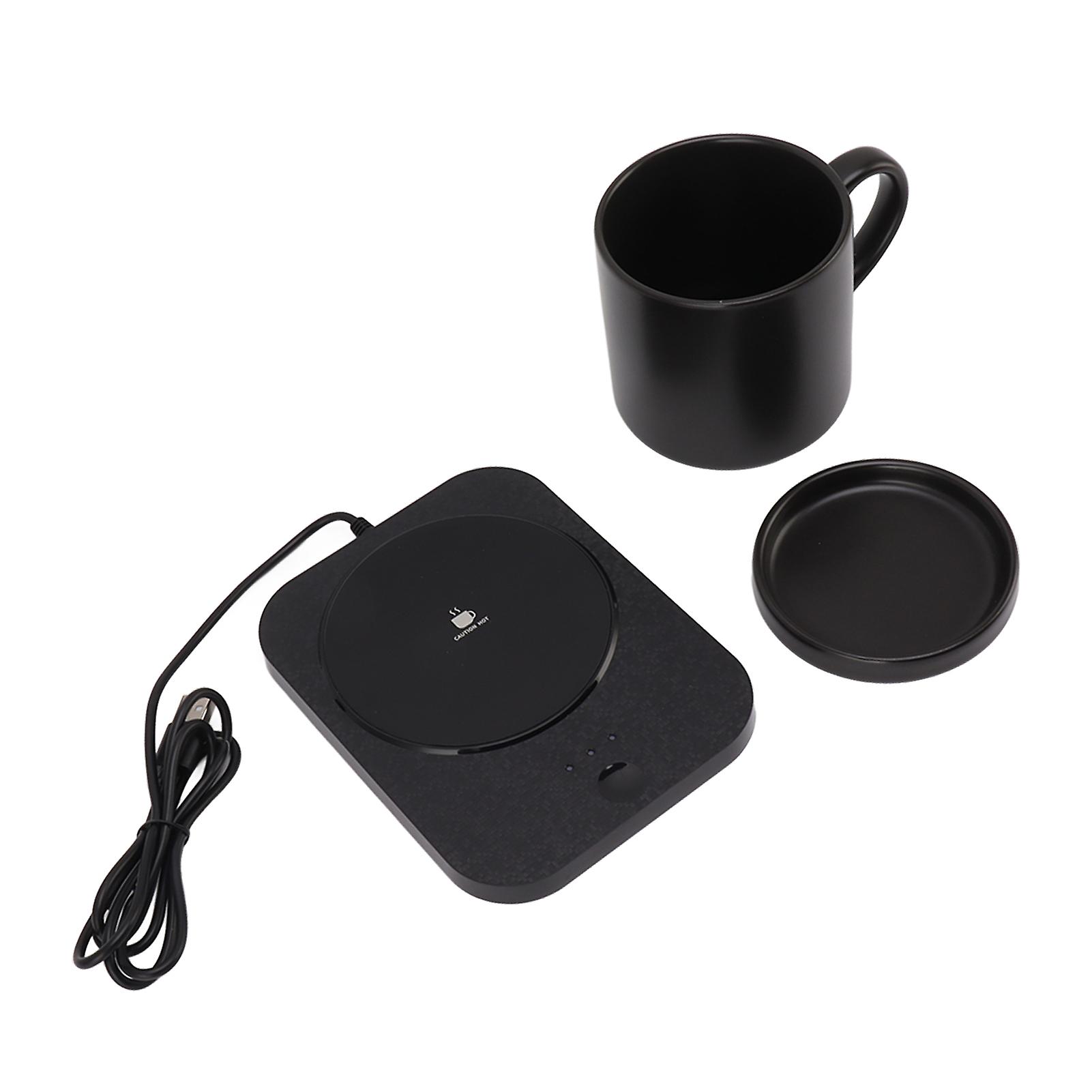 Chauffe-tasse USB 55 °C avec 3 réglages de température pour la maison et le bureau, noir
