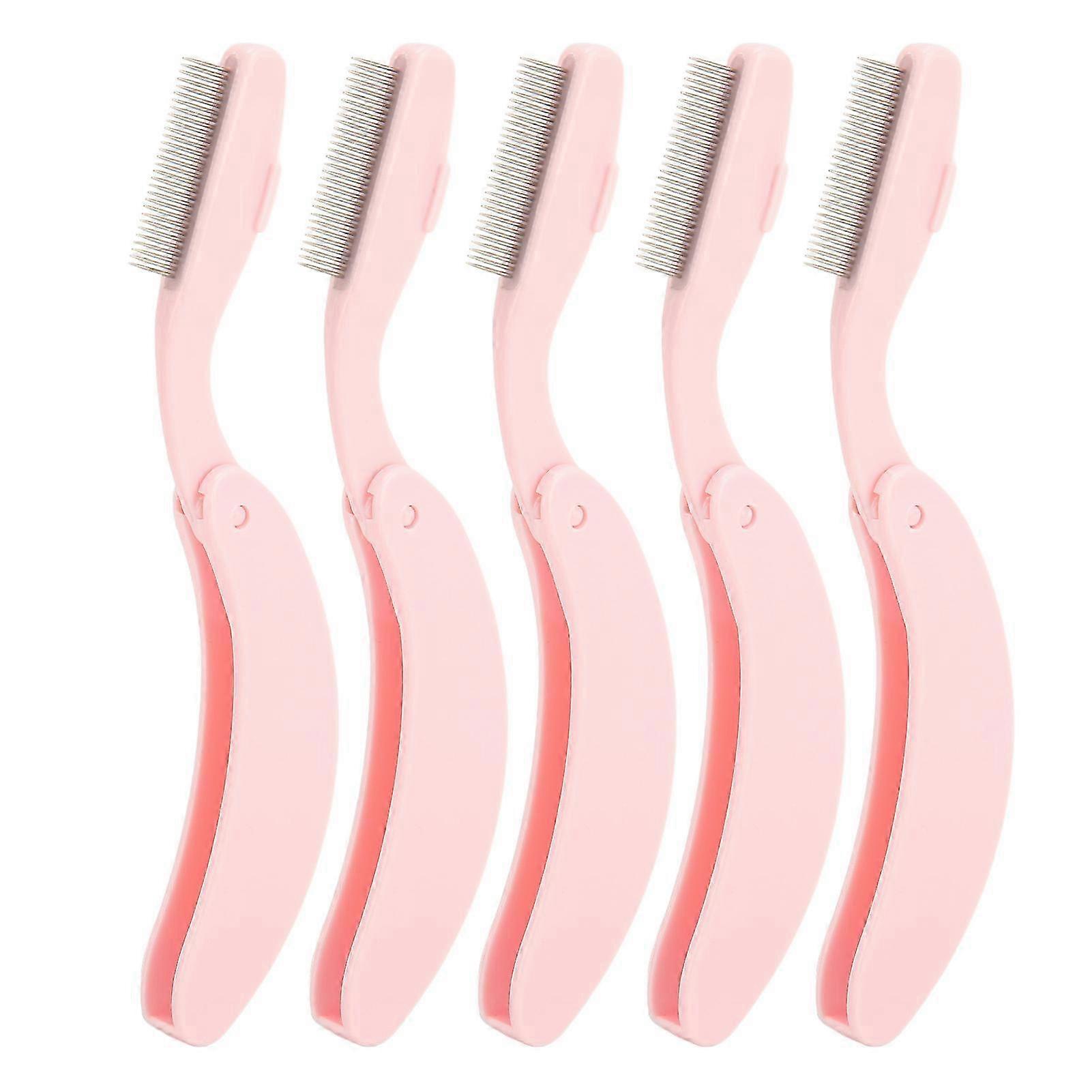 Eyebrow Comb Eyelash Separator Tool, Metal Tooth Eyelash Comb With Stainless Steel And ABS Handle For Beauty Tools Kit, Portable And Washable For